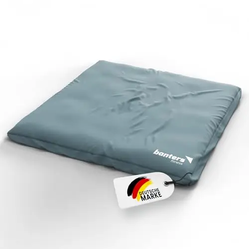 Banters Zabuton - Alfombrilla de meditación (80 x 80 x 6 cm, 100% algodón orgánico, base ergonómica para yoga, lavable, incluye plantilla de diario de 5 minutos)