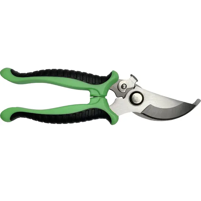 Newaner Tijeras de podar, antideslizantes con mango de bloqueo, de reparación profesional de flores, multifuncionales para cortar ramas y ratán（verde）
