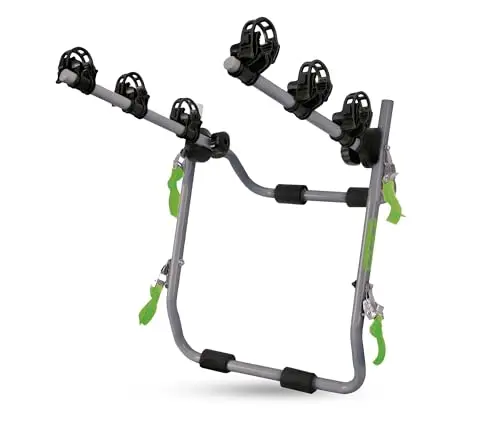 Portabicicletas Portón Trasero Easy V3 MAX para 3 Bicicletas -15kg/Carril - Chasis de Acero - Brazos Ajustables a Todo Tipo de Bicicletas - Plegable