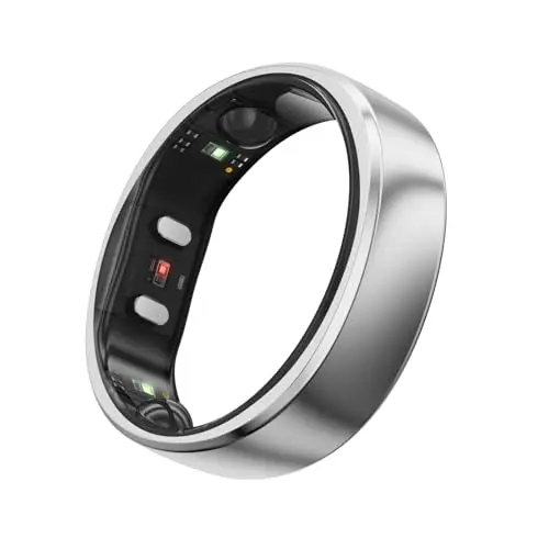RingConn Gen 2 Smart Ring – Anillo Inteligente - Plateado - Talla 10 | Monitoriza el sueño, el estrés, la frecuencia cardíaca y la Salud Femenina - sin suscripción y hasta 12 días de autonomía