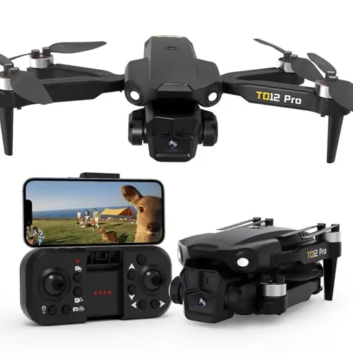Toladrone TD12PRO Mini Dron con Cámara 1080P Plegable