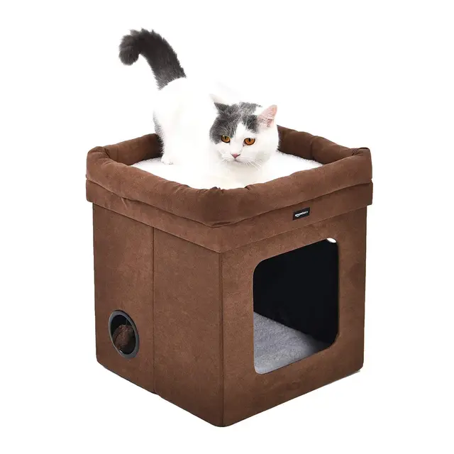 amazon basics casa para gato plegable