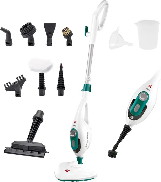 Di4 Steamclean Multi 10 Max Mopa/Limpiador a Vapor Multifunción 10 en 1, 1500W, Elimina 99,9% de Virus y Bacterias, Limpieza sin Químicos ni Abrasivo, Vaporeta Hogar, Limpiador Tapicerias