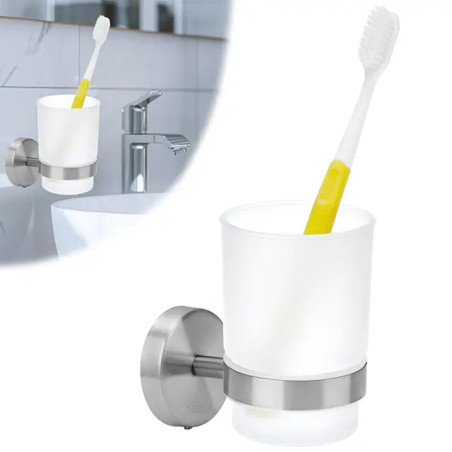 qwork wd42548 portacepillos de pared