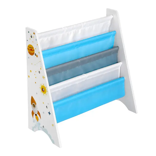 SONGMICS LibrerÍa Infantil, EstanterÍa Infantil para Libros, para HabitaciÓn, Sala de Juegos, GuarderÍa, Escuela, 62,5 x 28 x 60 cm, Ahorro de Espacio, Blanco GKR72WT