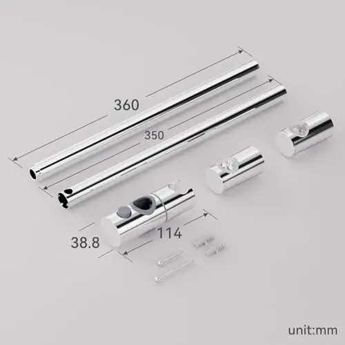 auralum 29001coau barra ducha 70cm
