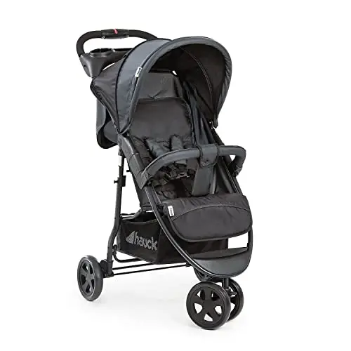 hauck Citi Neo II Carro 3 Ruedas Ultraligero - Silla de Paseo Ligera hasta 22 Kilos - Carrito Bebe desde Nacimiento Reclinable - Se Pliega con Una Mano - Cesta XL hasta 3 kg - Negro
