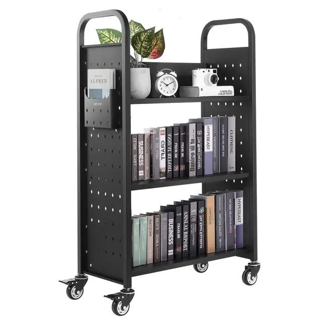 vevor carro para libros 3 niveles con
