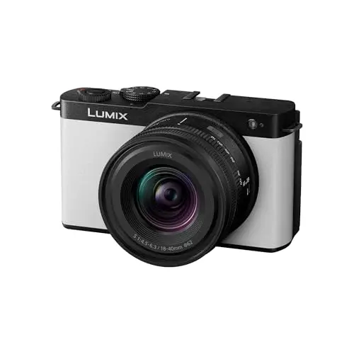 Panasonic Lumix DC-S9NE-W Cámara para Vlog con Fotograma Completo y Puerta Abierta sin Espejo, 24,2 MP, Vídeo 6K/4K, PDAF de 779 Puntos, WiFi 5 GHz, Blanco, con S-R1840 18-40mm S Lente De Cámara