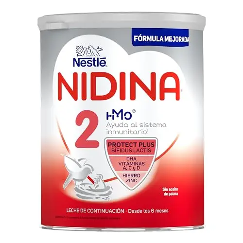 Nestlé NIDINA 2 Leche De Continuación en polvo para bebés a partir de los 6 meses, bote de 800g