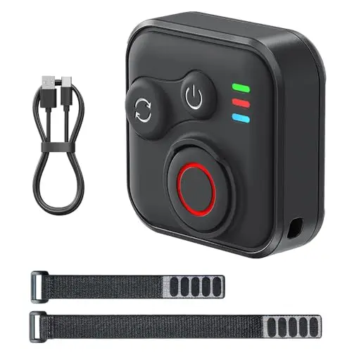 Blueteeth Remote Control for GoPro Hero 13/12/11/Insta360 X5/X4/X3/Ace Pro 2/Ace Pro/GO3S/GO3/IOS/Android, Inalámbrico Inteligente Mando a Distancia con Muñeca y Cable de Carga USB para GoPro