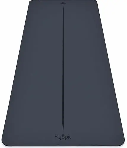 Plyopic Esterilla de Yoga Ultra-Grip Pro | EXTREMO Antideslizante - Agarre en Seco y Húmedo - Línea de Alineación. Para Yoga, Pilates, Ejercicio, Bikram, Hot yoga