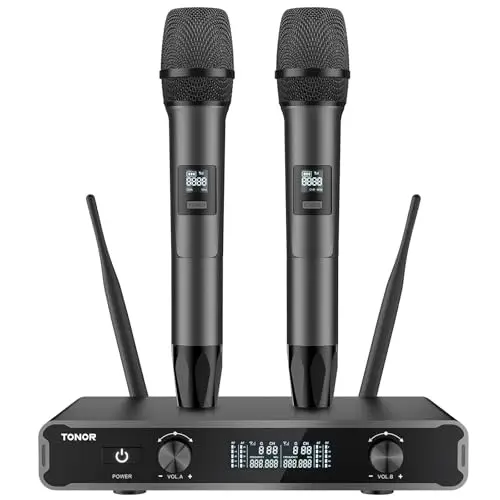 tonor q9 micrófono inalámbrico doble uhf