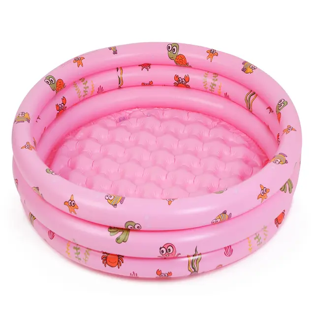 Highttoy Piscina Infantil,Piscina Hinchable Redonda de 51 Pulgadas Piscina Bebe Niña 3 Aros Piscinas Hinchables Juegos Acuáticos Exterior y Interior, Rosa(130 x 40cm)