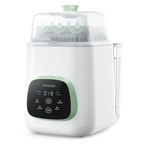 Momcozy KleanPal Pro Limpiador de Biberones, Esterilizador y Secador 3 en 1, Máquina Automática para Biberones, Tetinas, Piezas de Sacaleches y Accesorios del Bebé, Modo Rápido de 19 min