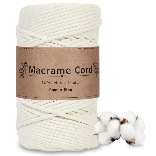 dobiger hilo macramé beige 6mm 80m