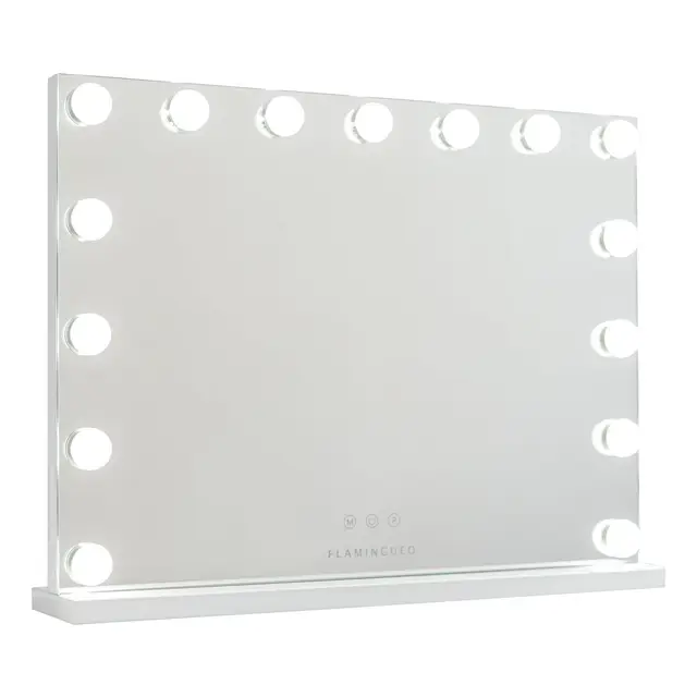 flamingueo espejo maquillaje led táctil
