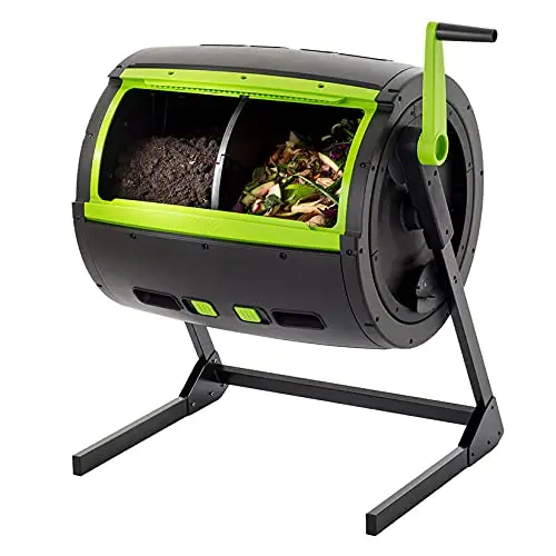 Compostador Rotativo de Doble Celda de Gran Capacidad 245 litros ● Simplifica y acelera el compostaje ● Antiroedores