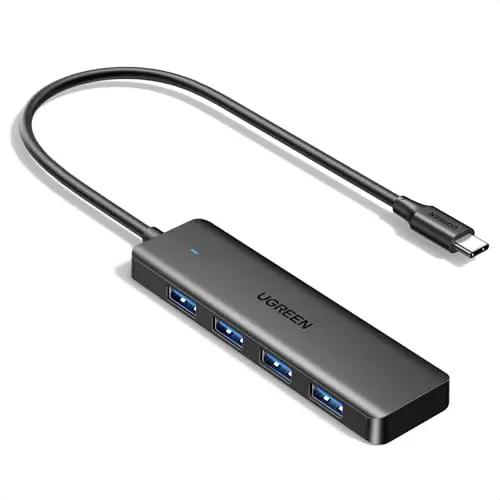 UGREEN Hub USB C con 4 Puertos USB 3.0 Adaptador Ladron Multipuertos 5Gbps Alta Velocidad Compatible con MacBook Pro Air iMac Surface XPS PC Portátil Disco Duro Teclado Ratón PS5 (15cm)
