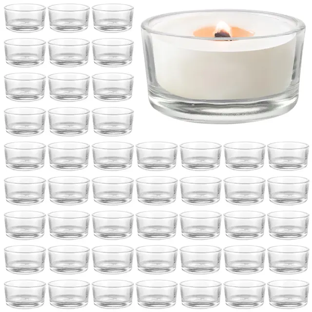 jmiatry 48pcs portavelas cristal
