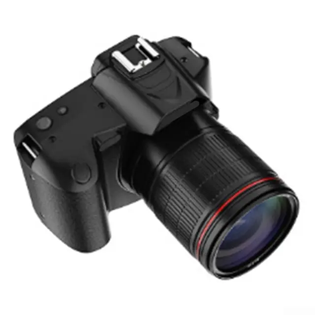 Cámara réflex digital D5, 23 x 16 x 11,8 cm con cámara de doble lente, cámara SLR con zoom de 16X para principiantes al aire libre en el hogar (negro)