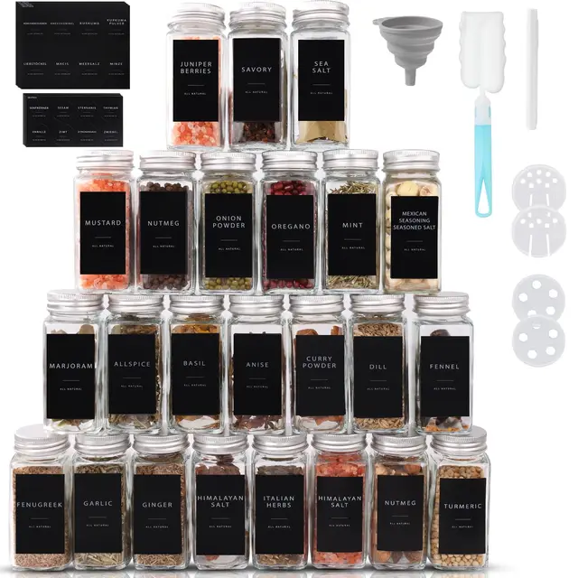 foiiliio set 24 botes especias cristal