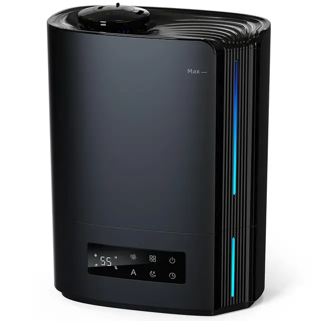 AROEVE Humidificador de Aire 6L para Habitaciones, Difusor de Aceites Esenciales, Humidificador Ultrasónico para Bebés y Plantas, Duración de hasta 60 Horas, Control de Humedad Inteligente, Silencioso