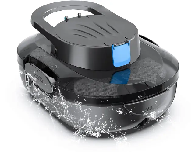 S1PRO (2026 Upgrade) Robot de Piscina, 120 Min de Autonomía Robot Limpiafondos Piscina Sin Cable con Doble Motor, Autoaparcable, para Piscinas de Fondo Plano 95m², Gris Oscuro