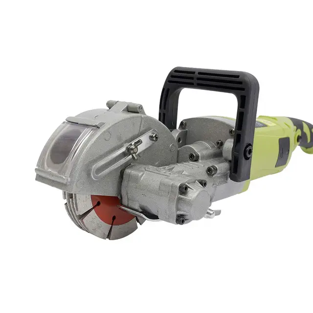 Máquina Ranuradora de Paredes, Cortadora de Canales 6500 RPM, 4000 W, Decoesadora de Hormigón para Cortar Ranuras en Hormigón de Mármol con 5 Hojas de Sierra, Green-121mm