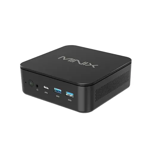 MINIX NGC-NR660 Mini PC, AMD Ryzen 5 6600H, 16GB DDR5, 512GB SSD PCIe 3.0, Micro Ordenador de sobremesa Compacto Windows 11 Pro, Dual LAN 2.5G, Triple Pantalla 4K, USB-C 4.0, WiFi 6E para el hogar