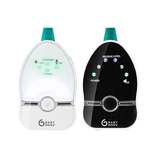 Babymoov Easy Care Vigilabebés audio con lamparita, 500 m, Blanco