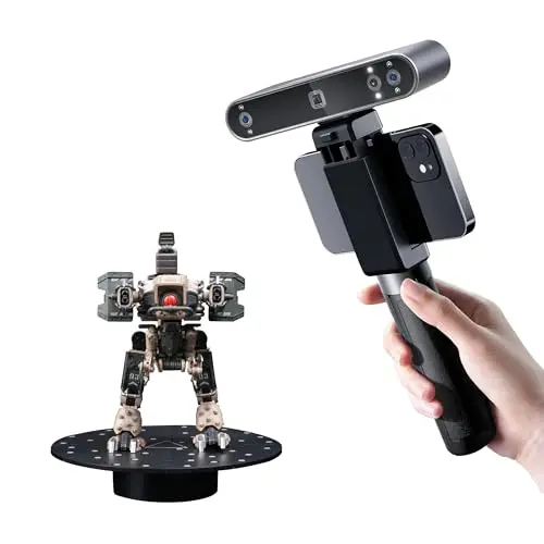Revopoint POP 3 Plus Escáner 3D para impresión 3D, escáner de mano con precisión de 0,04 mm y velocidad, escaneo en color para objetos medianos, compatible con Android/iOS/Win10&11/macOS, Estándar