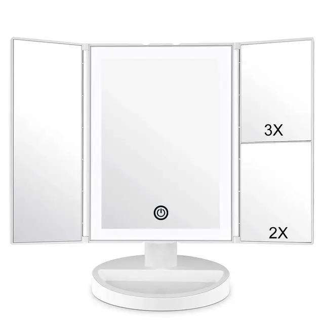 weily espejo maquillaje led táctil