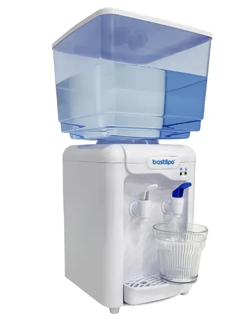 RIOFRIO, Dispensador de agua fría, depósito de 7 litros, 65W, Blanco, Plástico