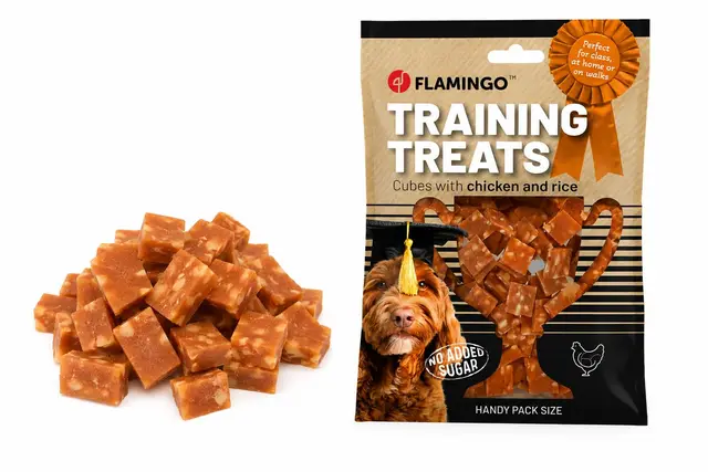 Flamingo Bocaditos de Pollo y Arroz Snack para Perros 60 g