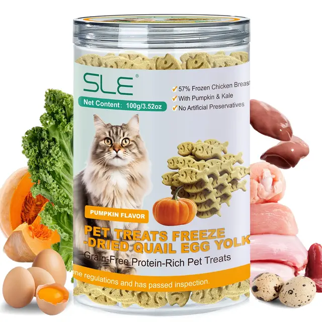 Beisidi Snacks Liofilizados Yema de Huevo de Codorniz para Gatos 100 g