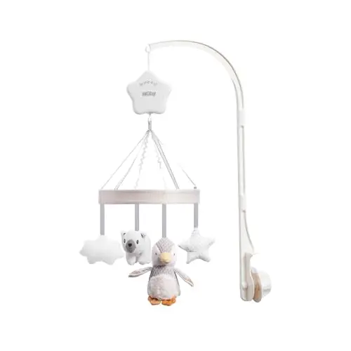 nuby móvil musical cuna pingüino