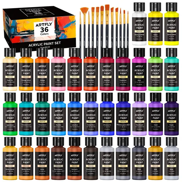 artfly 36 colores acrílico 60ml