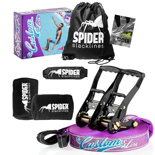 spider slackline tksa4 kit 30m