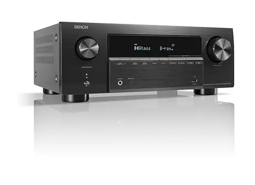 Denon AVR-X2900H Dab Receptor AV 8K de 7.2 Canales, Dolby Atmos, DTS:X, HEOS Multiroom, 4K/120Hz Gaming, Dirac Live Ready, Bluetooth, Wi‑Fi, Dab+ - Negro