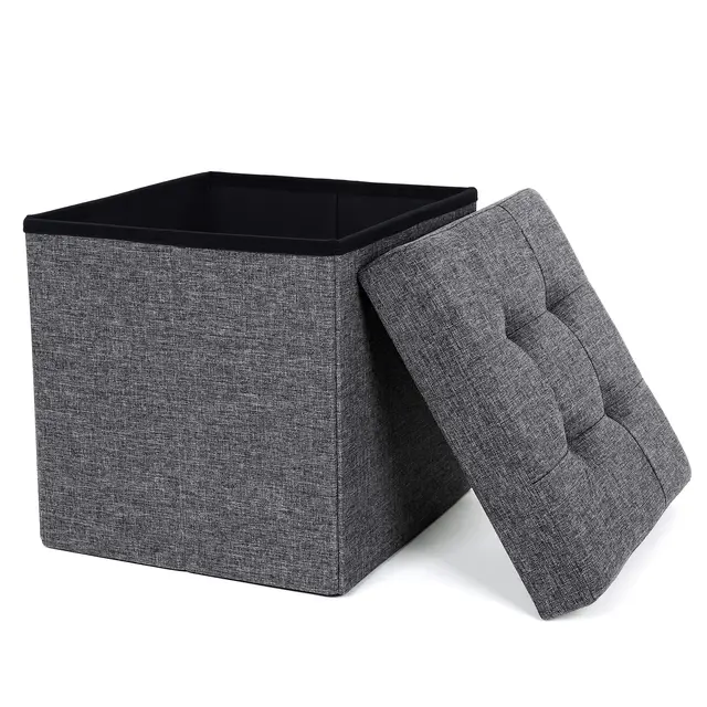 songmics lsf27z puf almacenamiento gris