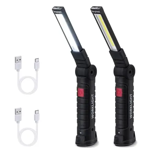 tolesum 2x linterna led recargable cob