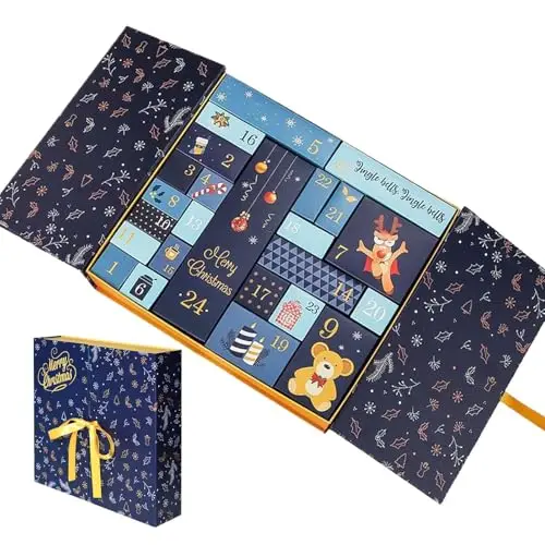 Calendario Adviento Vacio, Caja Calendario De Adviento Para Rellenar, 24 Cajas Vacías De Regalos Para Navidad, Decoración Navideña Para Familias Y Niños