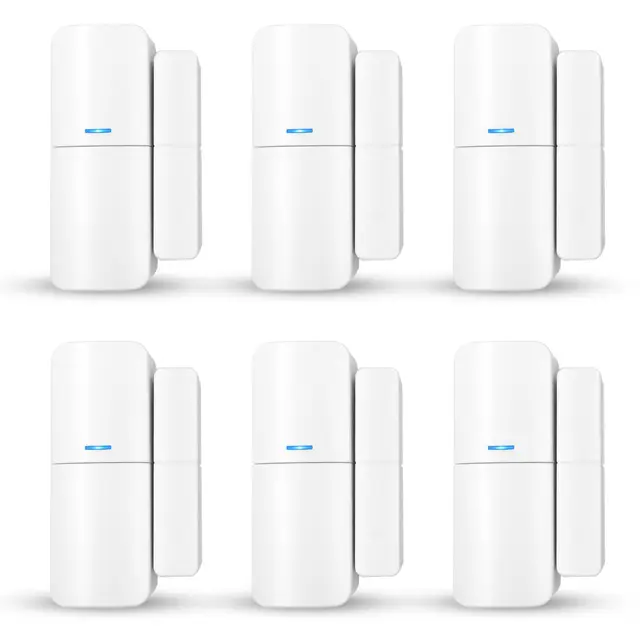 AGSHOME Sensor WiFi para Puertas y Ventanas (Pack de 6) Conexión App para Proteger su hogar, Necesita Estar Conectado a la Unidad Principal, no se Puede Utilizar Solo