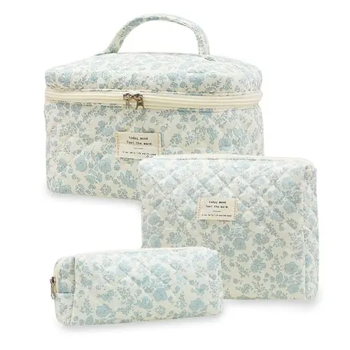 aucuu neceser 3 piezas viaje algodón