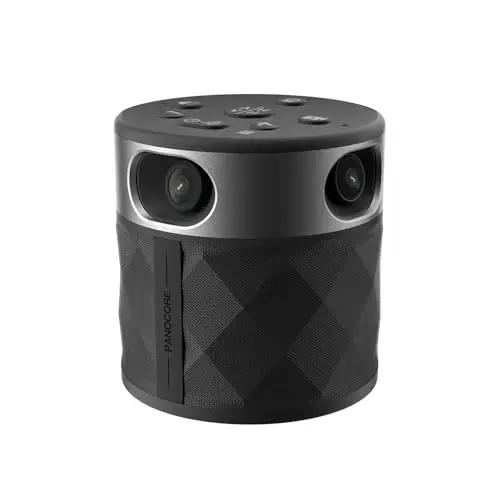 Cámara de reunión todo en uno de 360° - Cámara de conferencias de 360° para PC, Mac, altavoces y micrófonos, enfoque automático del altavoz, salida 1080p, aislamiento de voz AI