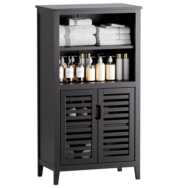 hitnet mueble baño bambú armario bajo