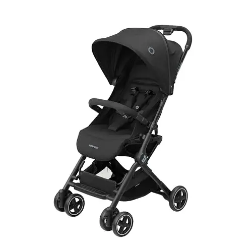 Maxi-Cosi Lara2, Silla de Paseo Ligera, 0-4 años, 0-22 kg, Silla Paseo Bebe Compacta, 3 Reclinaciones, Reclinación Total, Plegado Automático, Bandolera, Essential Black