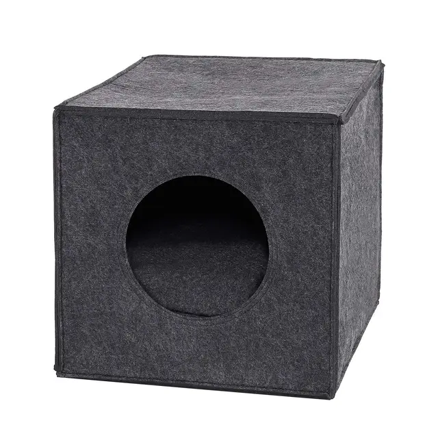 dibea cueva fieltro gris 33x37x33 cm