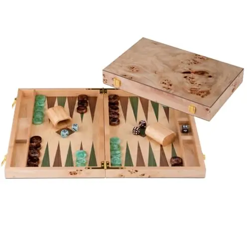 engelhart backgammon nogal 38 cm maletín